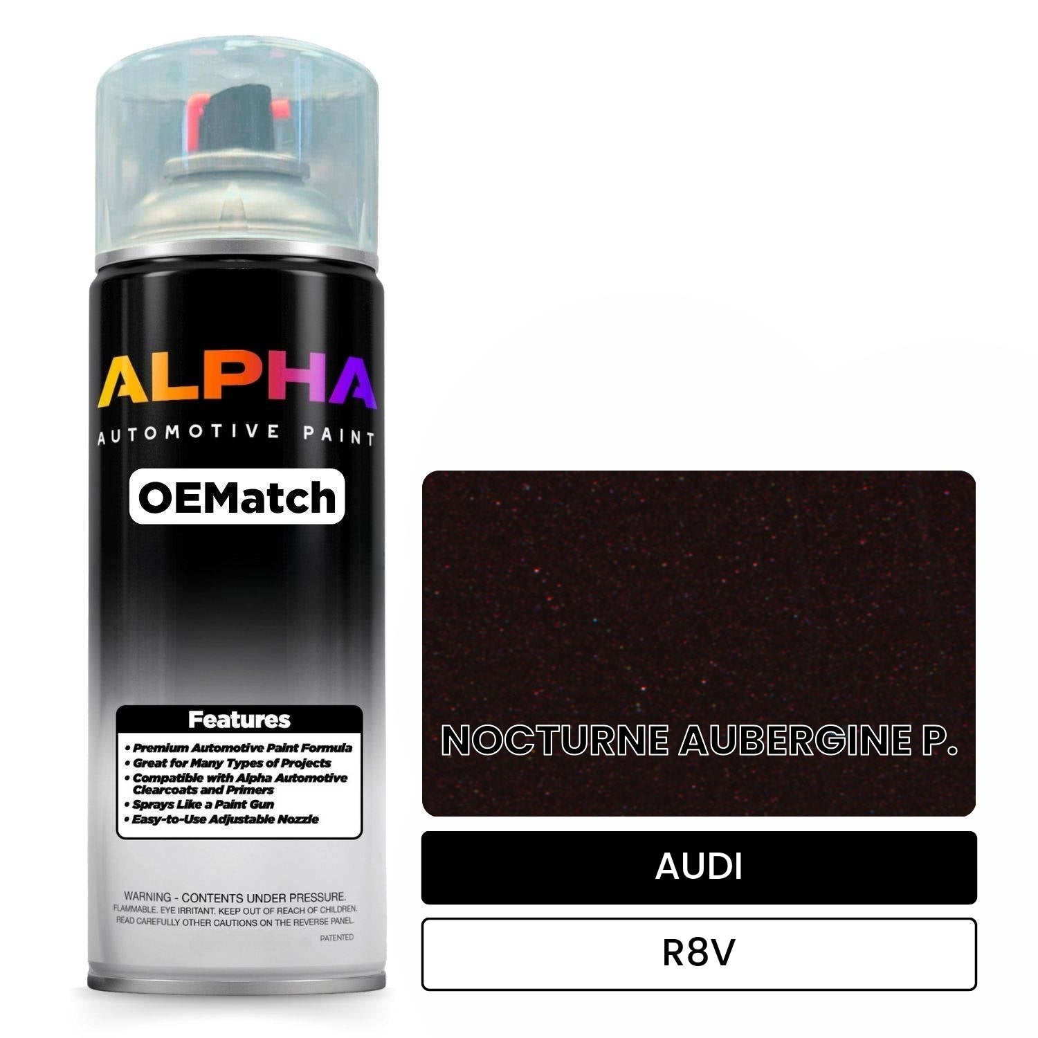 AUDI Nocturne Aubergine R8V OEMatch Spraycan