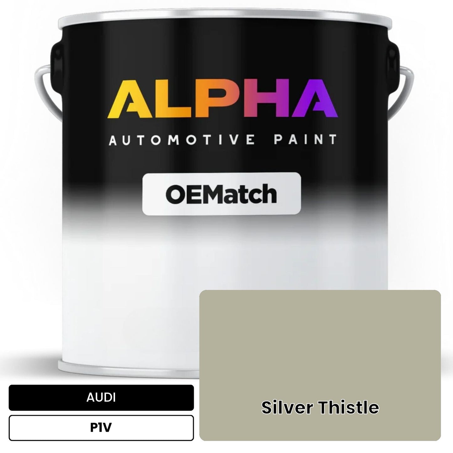 AUDI Silver Thistle P1V OEMatch Basecoat