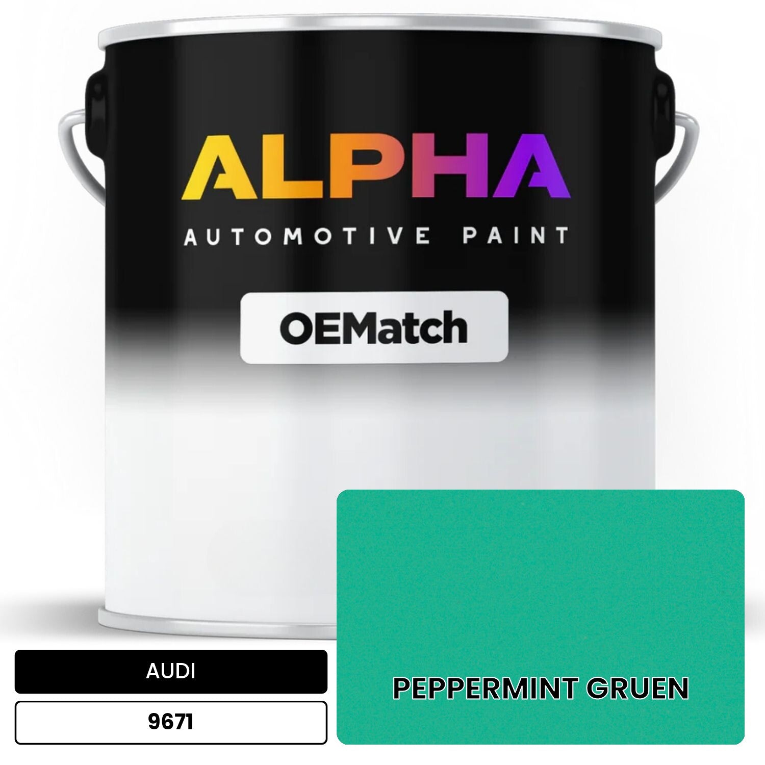 AUDI Peppermint Green 9671 OEMatch Basecoat