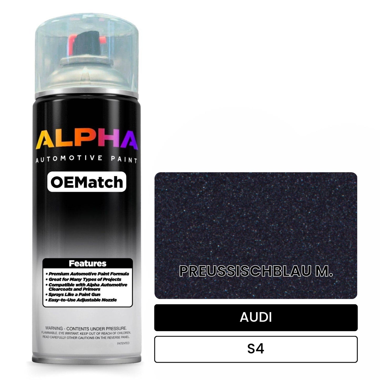AUDI Prussian Blue S4 OEMatch Spraycan