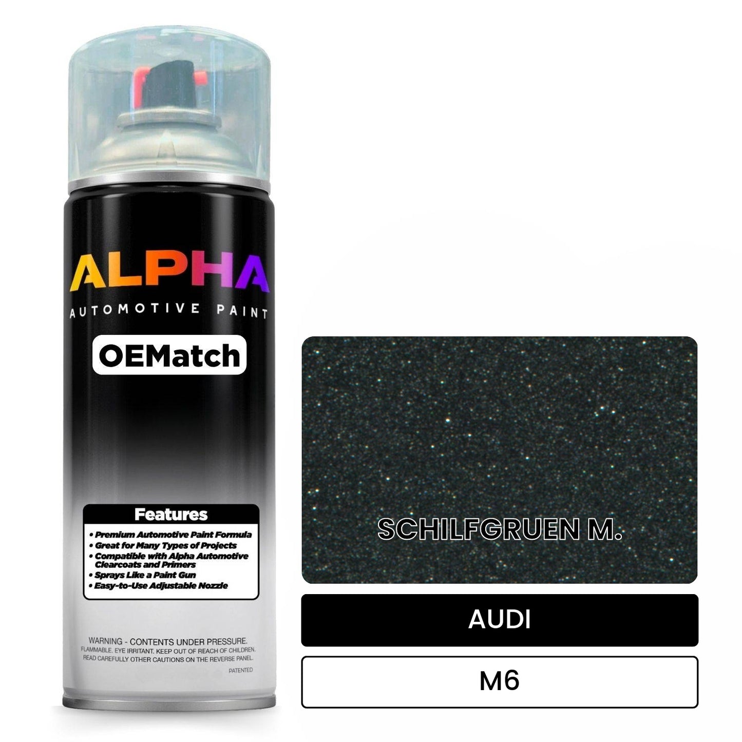 AUDI Reed Green Metallic M6 OEMatch Spraycan