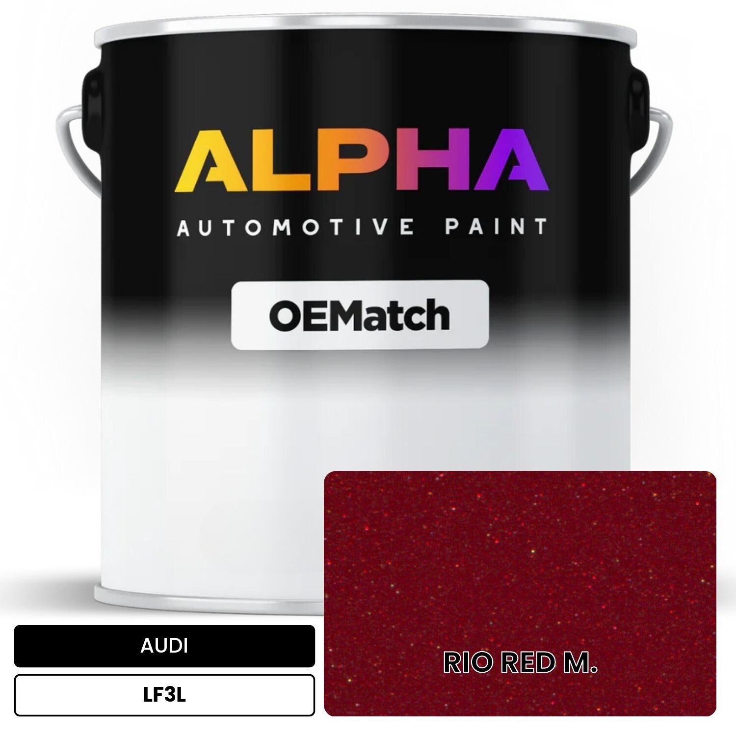 AUDI Rio Red Metallic LF3L OEMatch Basecoat