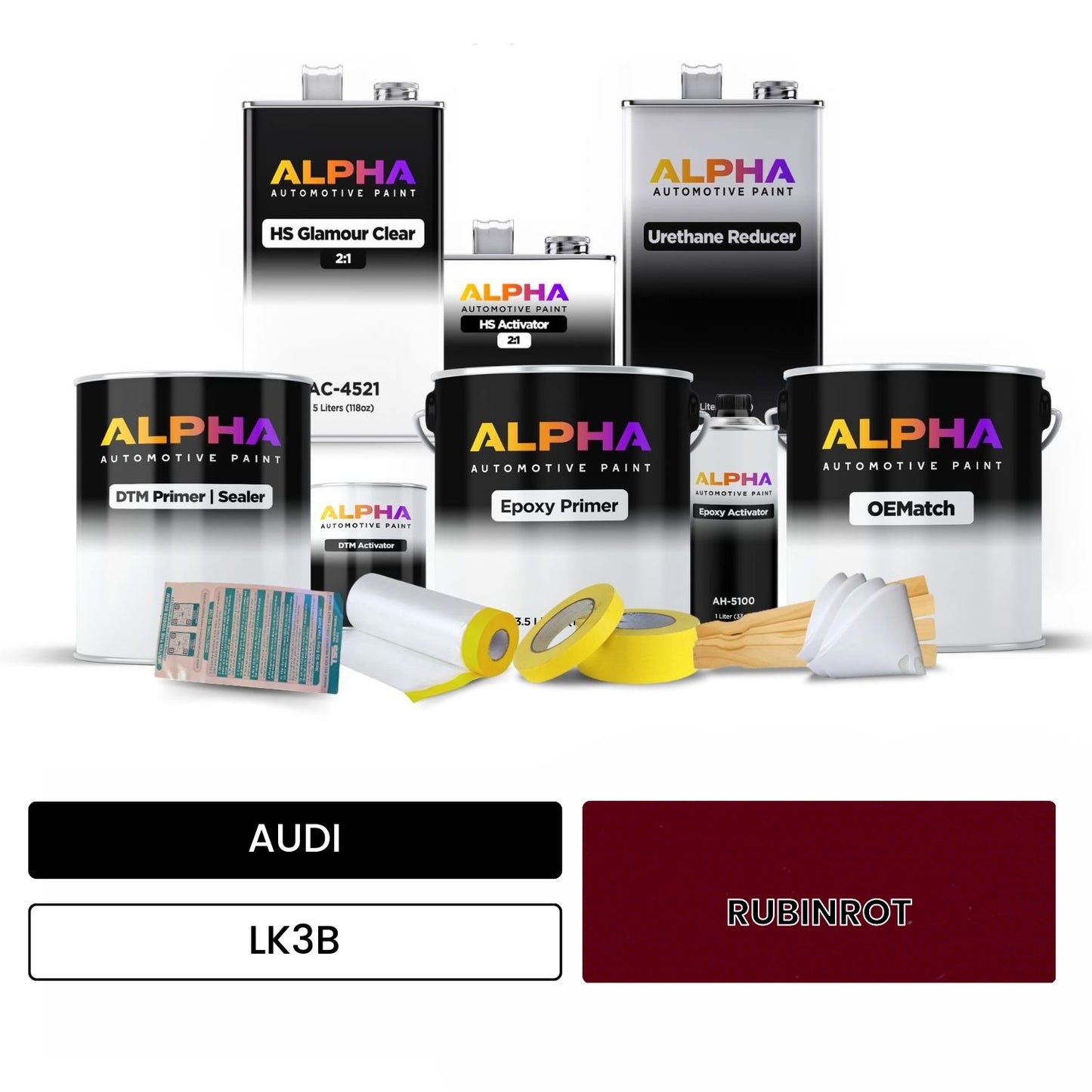 AUDI Ruby Red LK3B OEMatch Vehicle Paint Kit