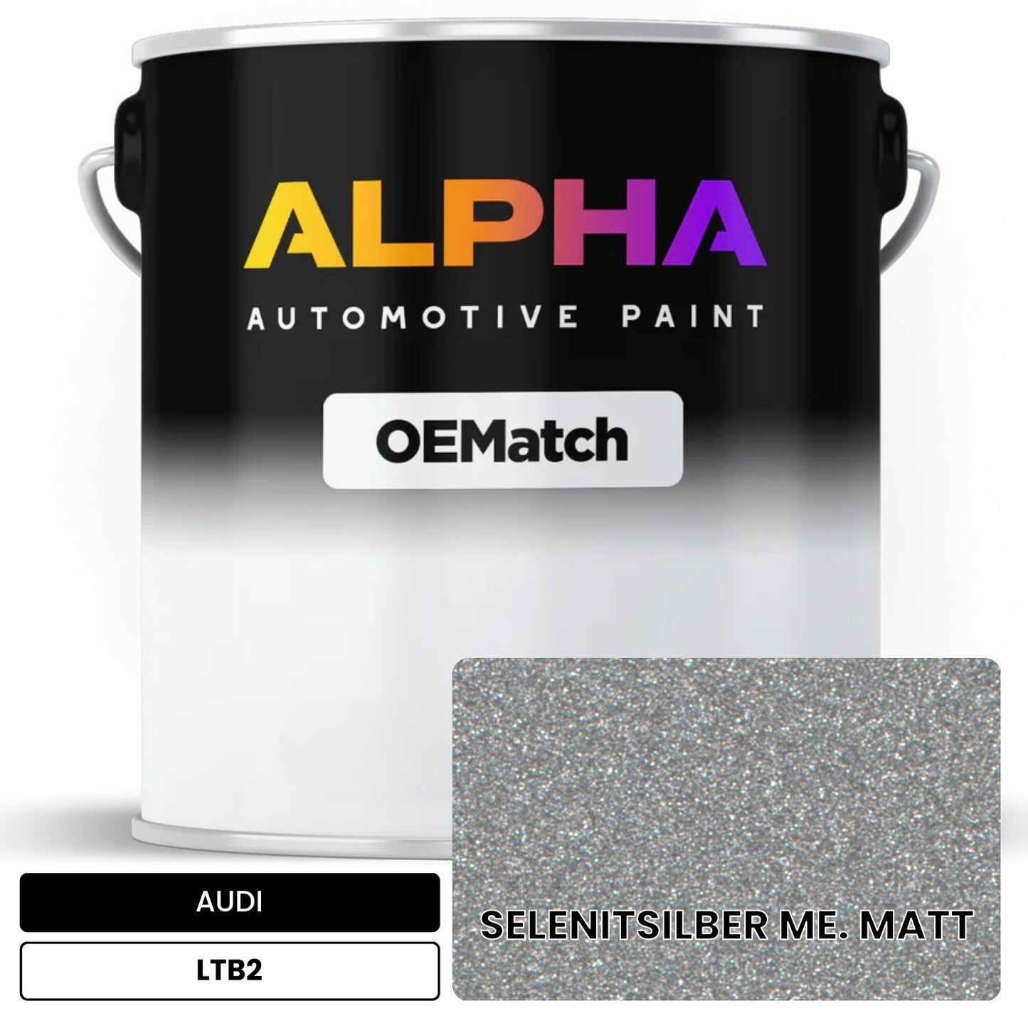 AUDI Selenite Silver Metallic Matte LTB2 OEMatch Basecoat