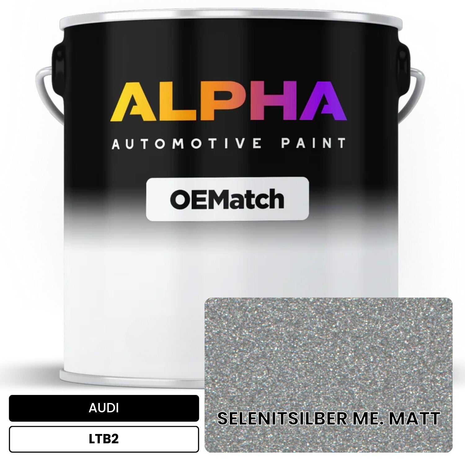 AUDI Selenite Silver Metallic Matte LTB2 OEMatch Basecoat