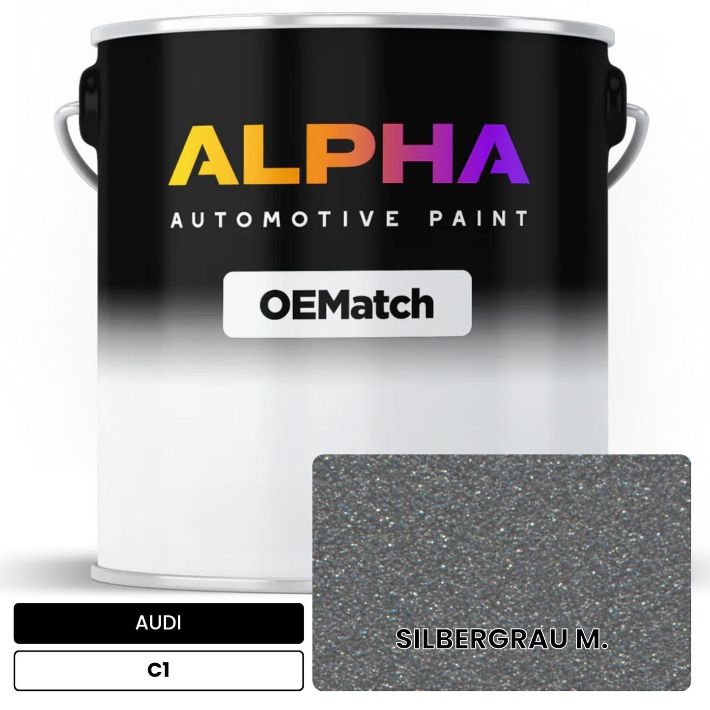 AUDI Silver Grey Metallic C1 OEMatch Basecoat
