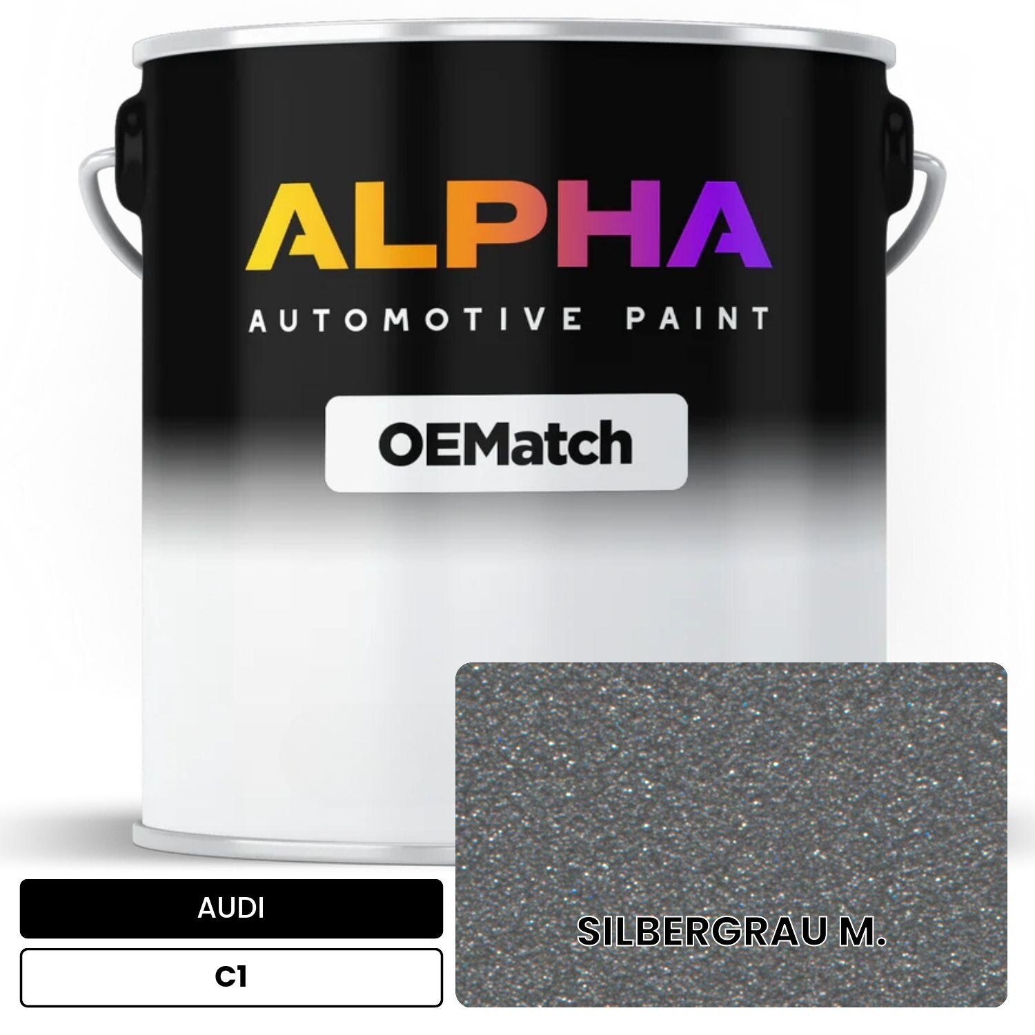 AUDI Silver Grey Metallic C1 OEMatch Basecoat