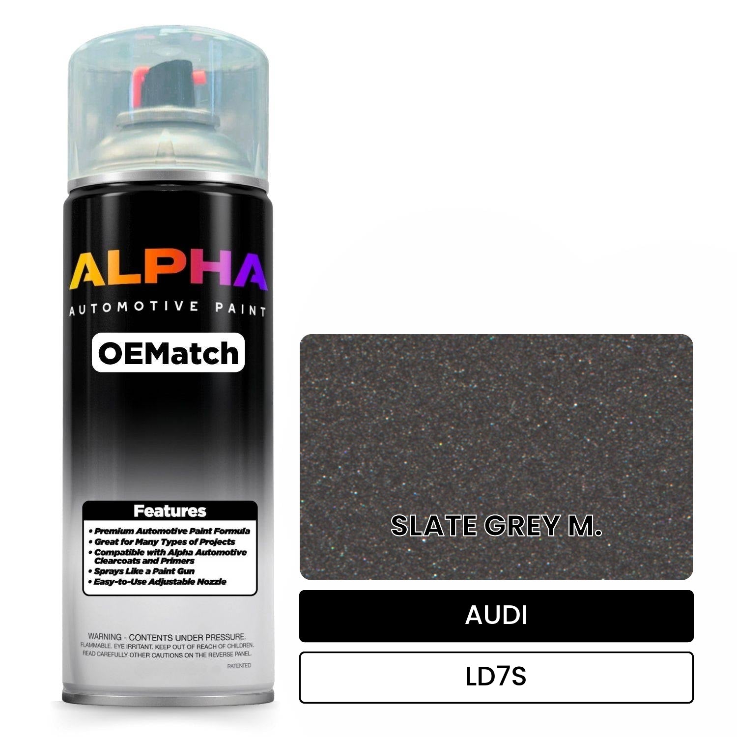AUDI Slate Grey Metallic LD7S OEMatch Spraycan