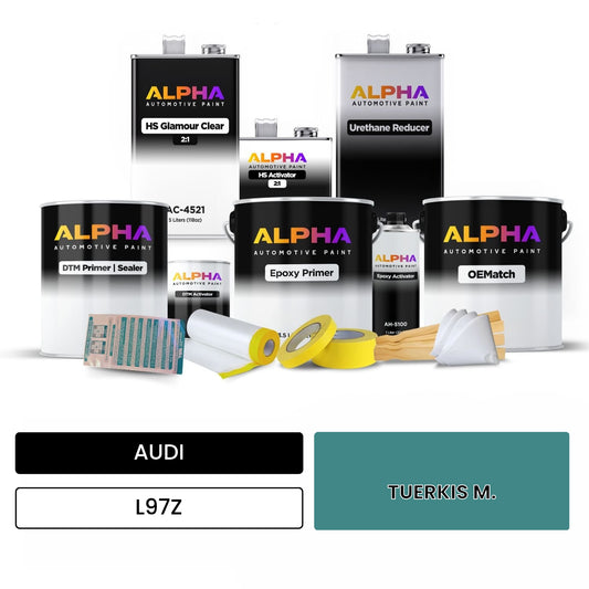 AUDI Turquoise Metallic L97Z OEMatch Vehicle Paint Kit