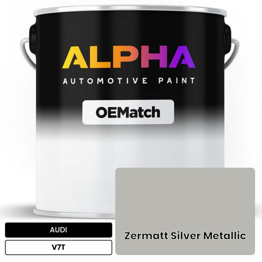 AUDI Zermatt Silver Metallic V7T OEMatch Basecoat