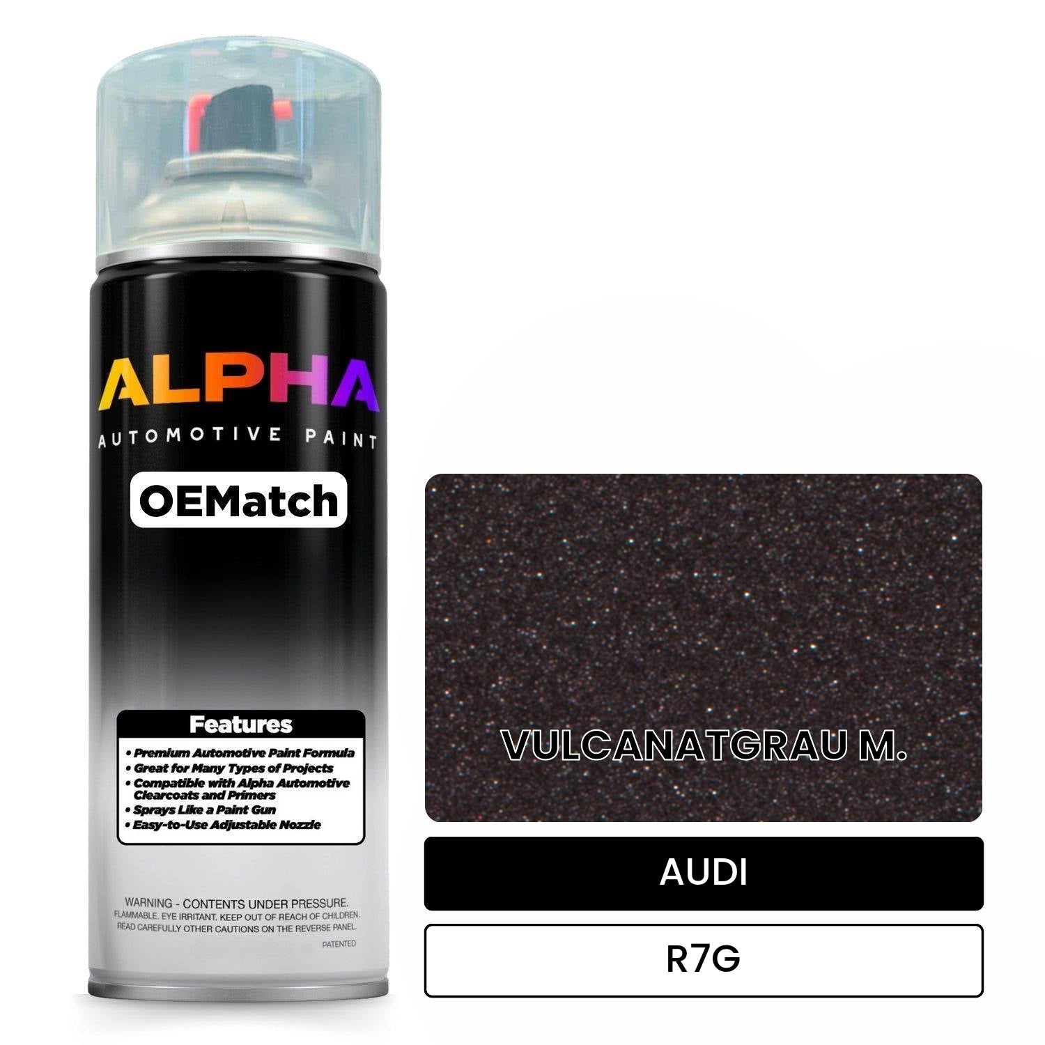 AUDI Vulcanite Gray Metallic R7G OEMatch Spraycan