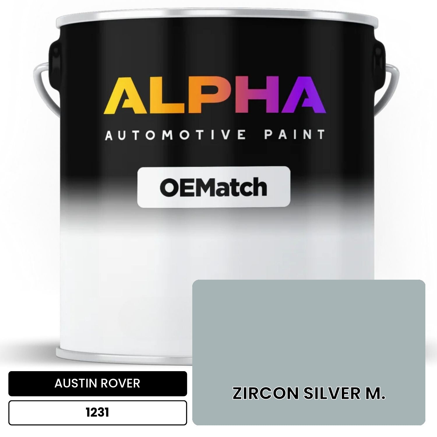 AUSTIN ROVER ZIRCON SILVER M. 1231 OEMatch Basecoat
