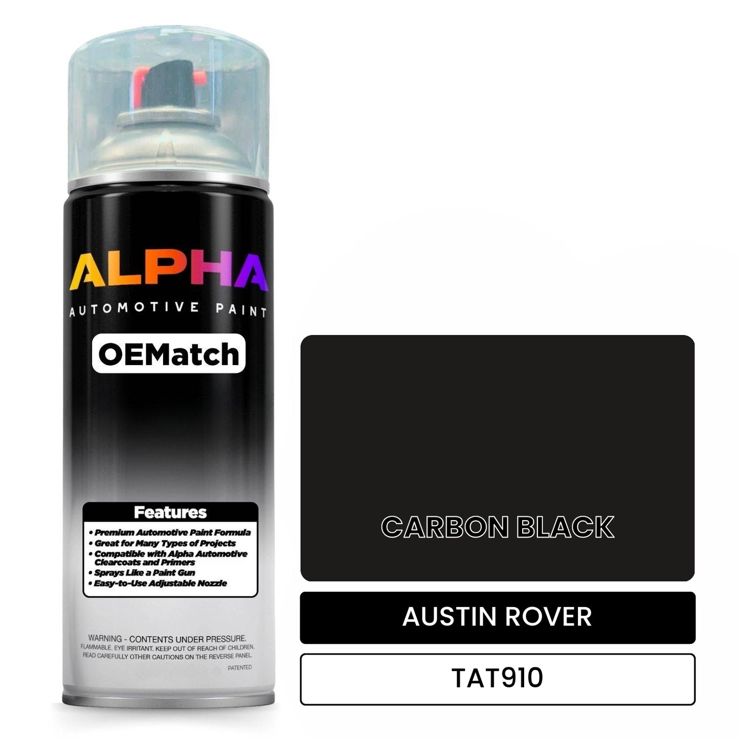 AUSTIN ROVER CARBON BLACK TAT910 OEMatch Spraycan