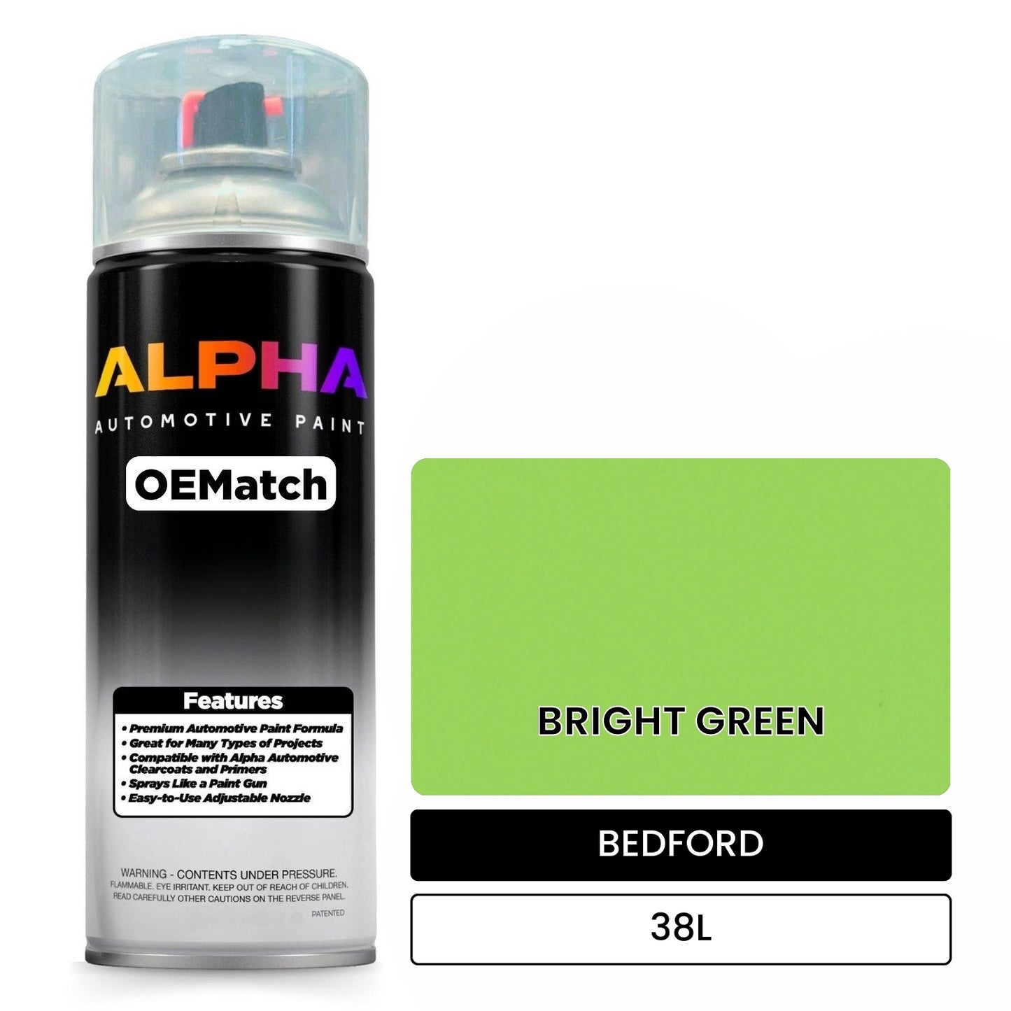 BEDFORD BRIGHT GREEN 38L OEMatch Spraycan