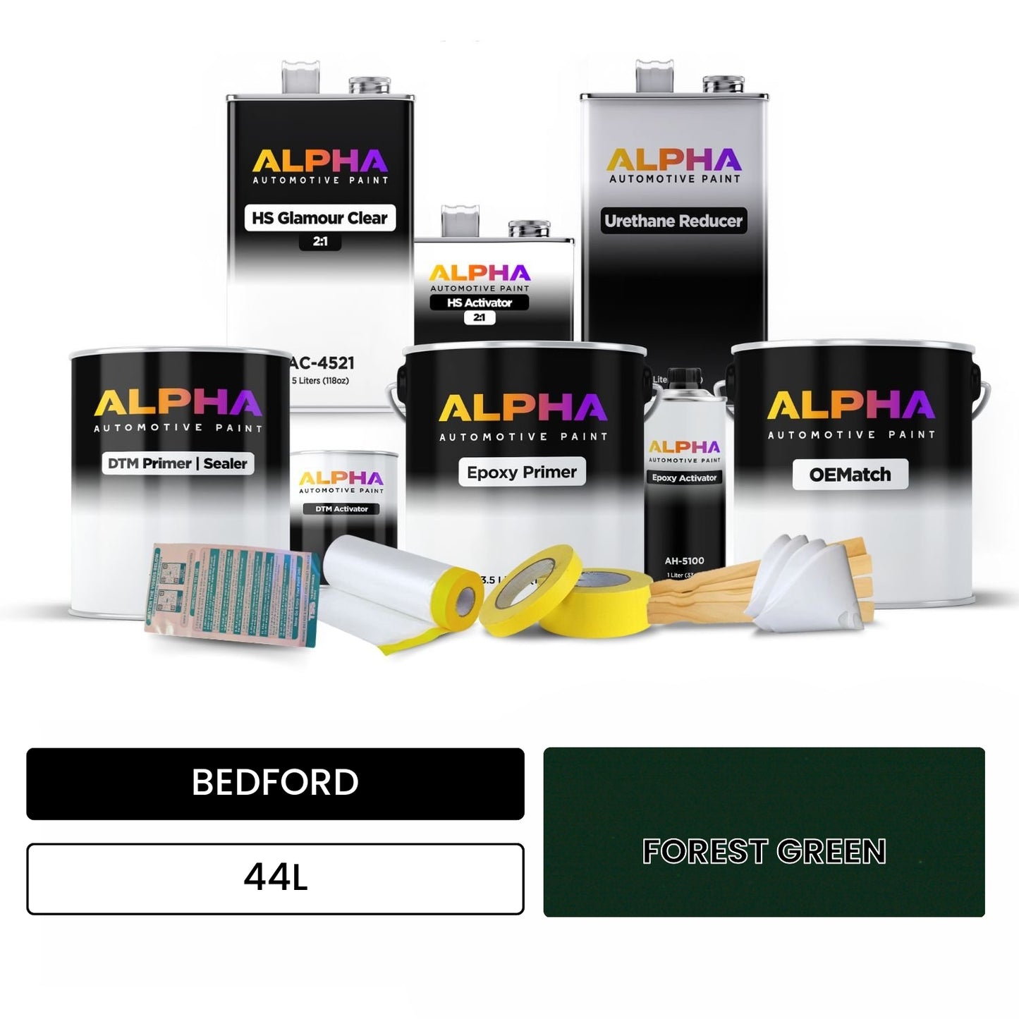 BEDFORD FOREST GREEN 44L OEMatch Vehicle Paint Kit