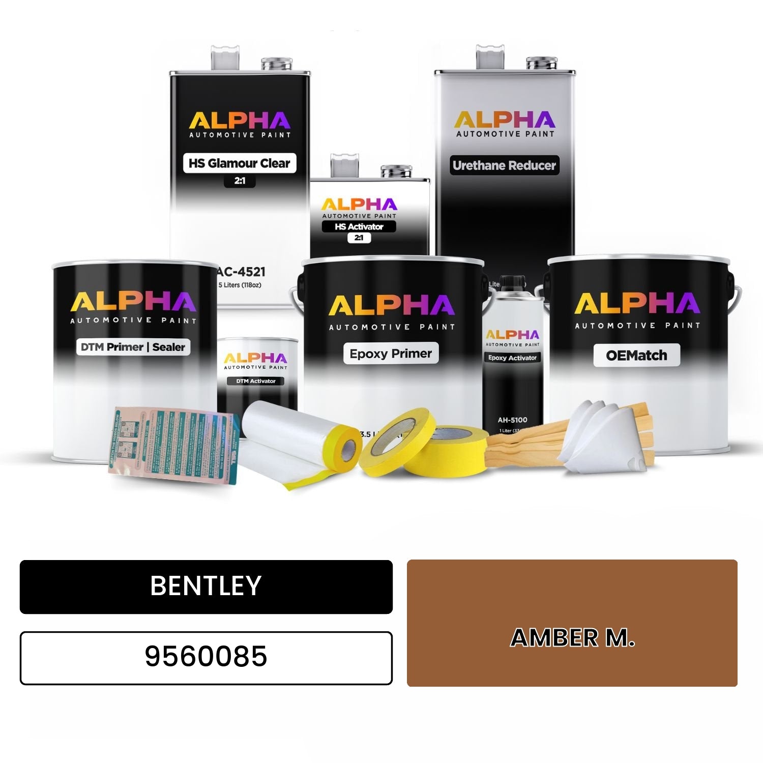 BENTLEY AMBER M. 9560085 OEMatch Vehicle Paint Kit