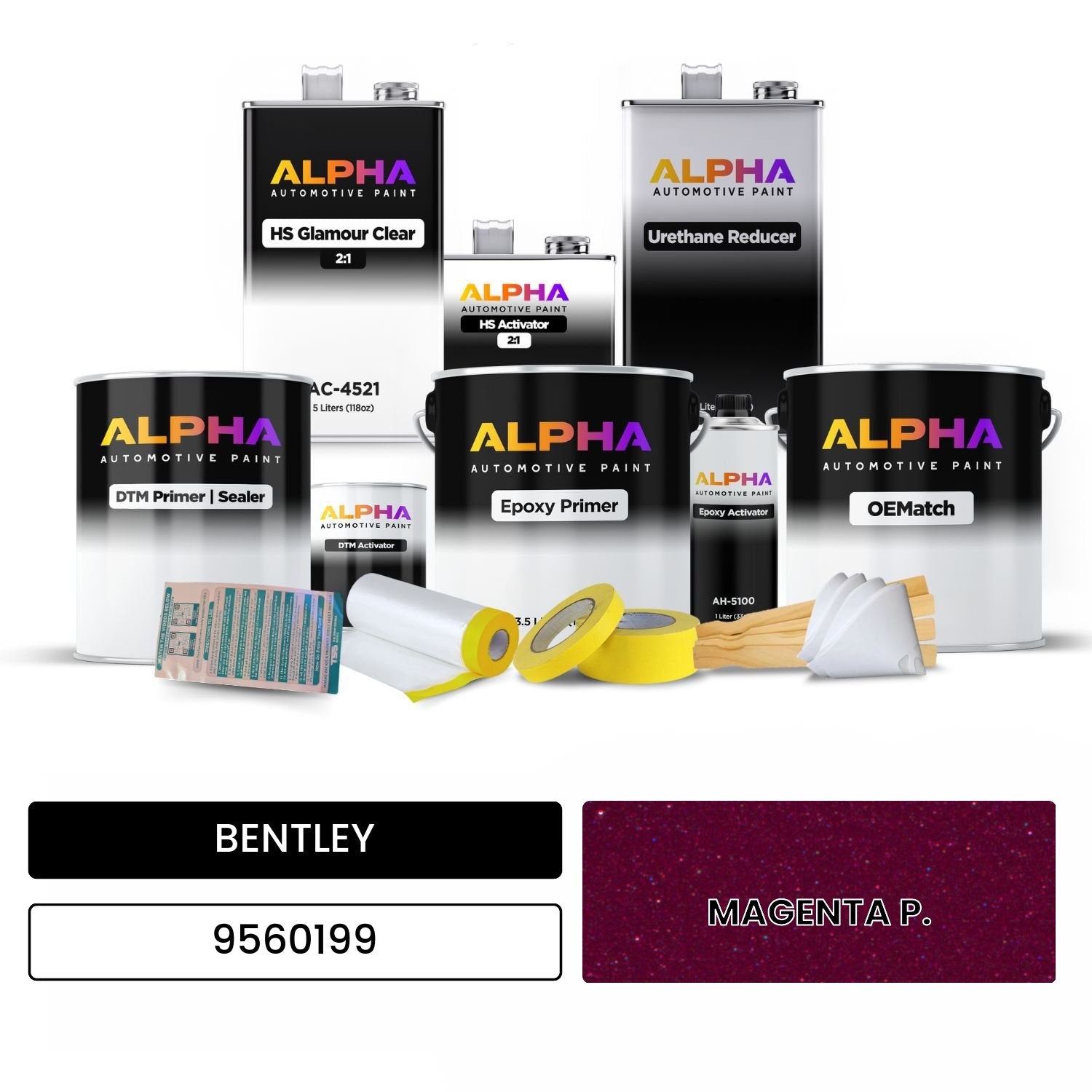 BENTLEY MAGENTA P. 9560199 OEMatch Vehicle Paint Kit