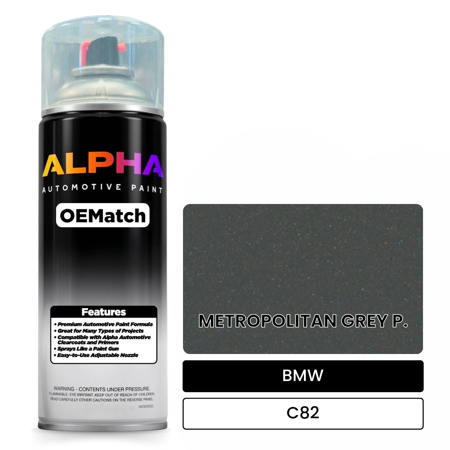 BMW METROPOLITAN GREY P. C82 OEMatch Spraycan