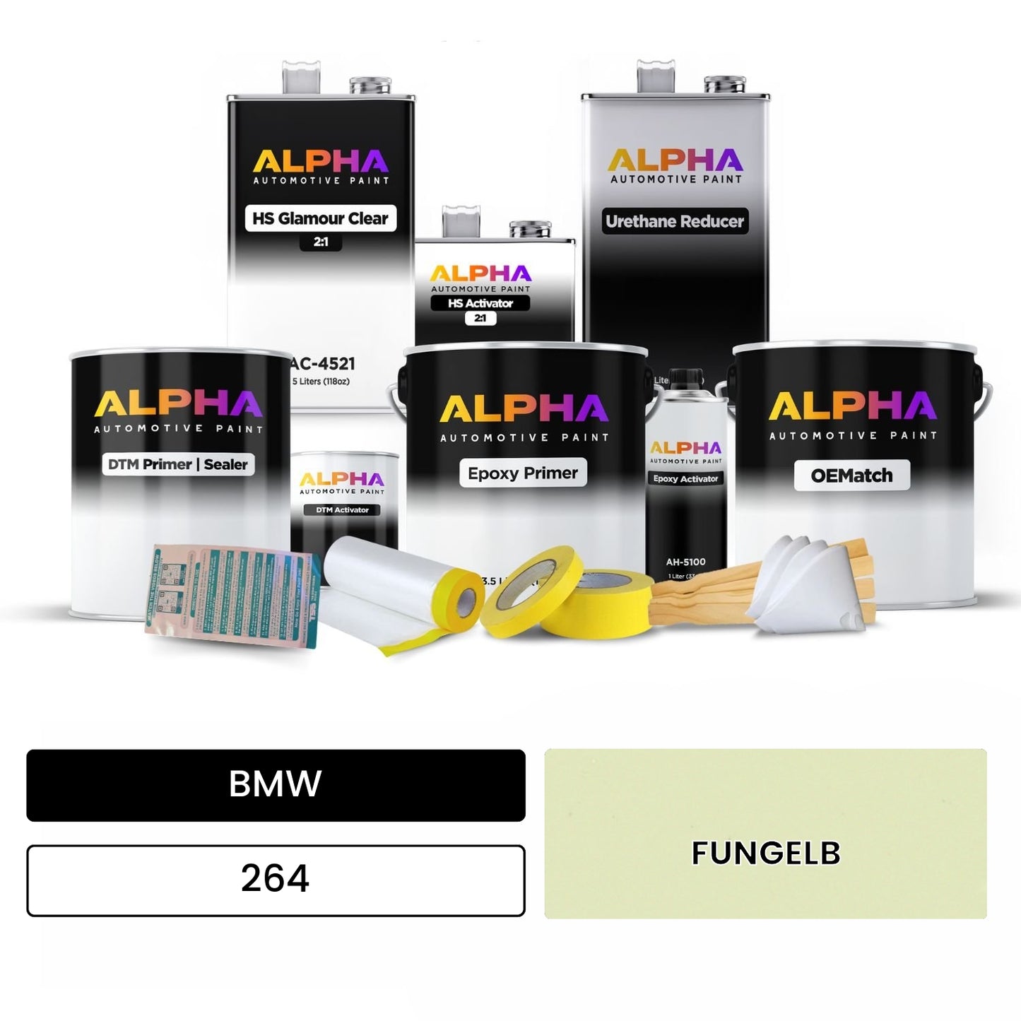BMW FUNGELB 264 OEMatch Vehicle Paint Kit