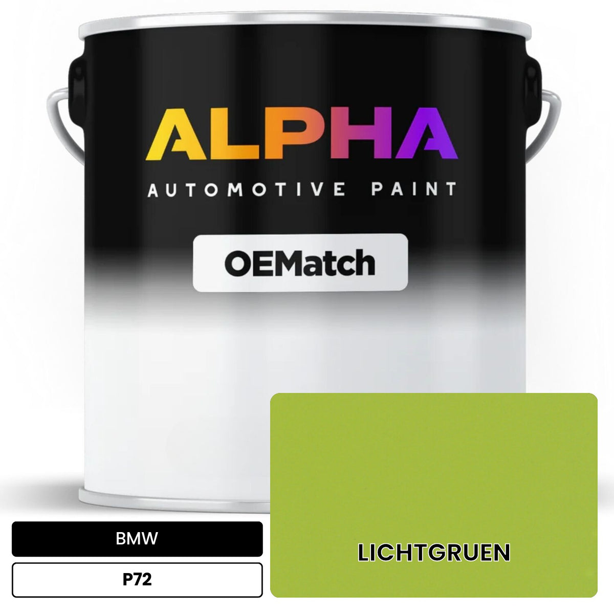 BMW LICHTGRUEN P72 OEMatch Basecoat