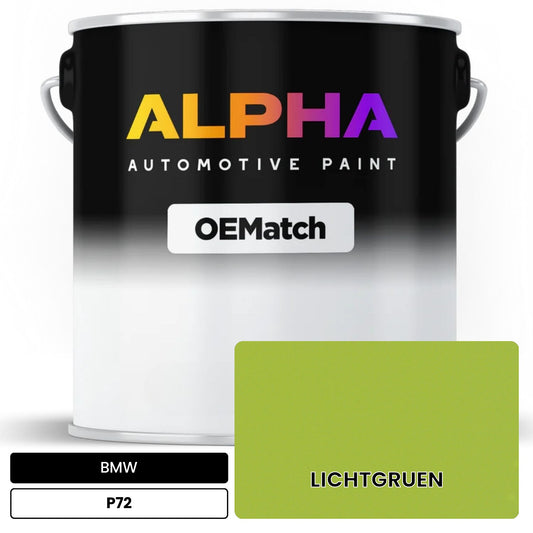 BMW LICHTGRUEN P72 OEMatch Basecoat