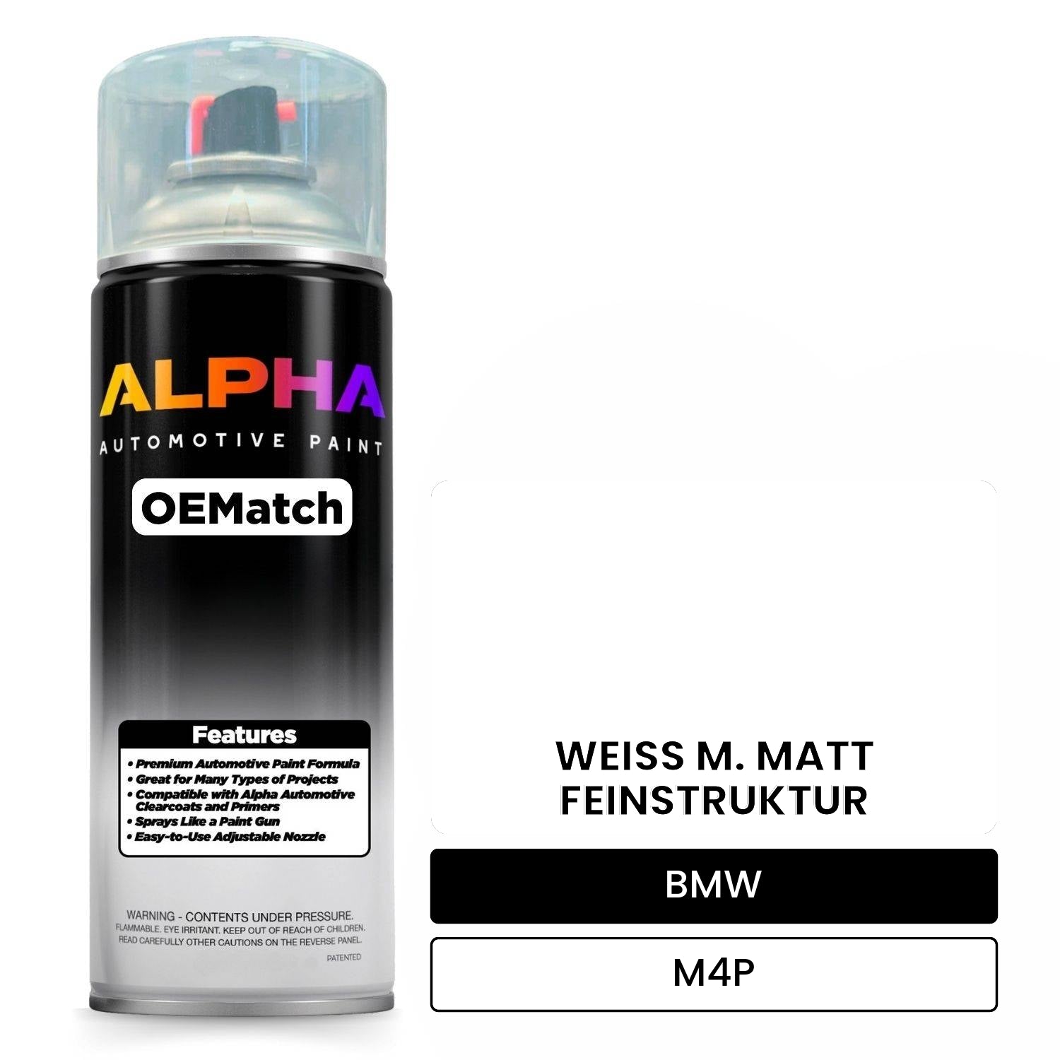 BMW WEISS M. MATT FEINSTRUKTUR  M4P OEMatch Spraycan