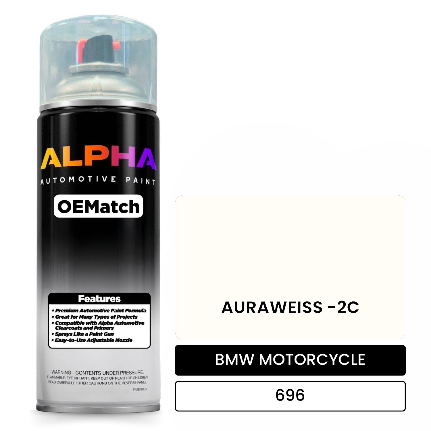 BMW MOTORCYCLE AURAWEISS -2C 696 OEMatch Spraycan