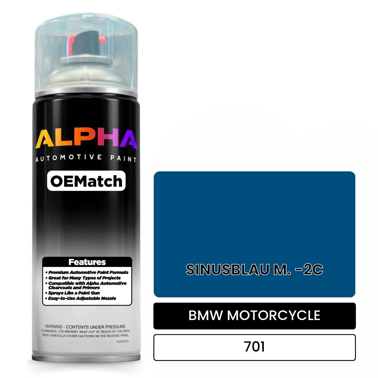 BMW MOTORCYCLE SINUSBLAU M. -2C 701 OEMatch Spraycan