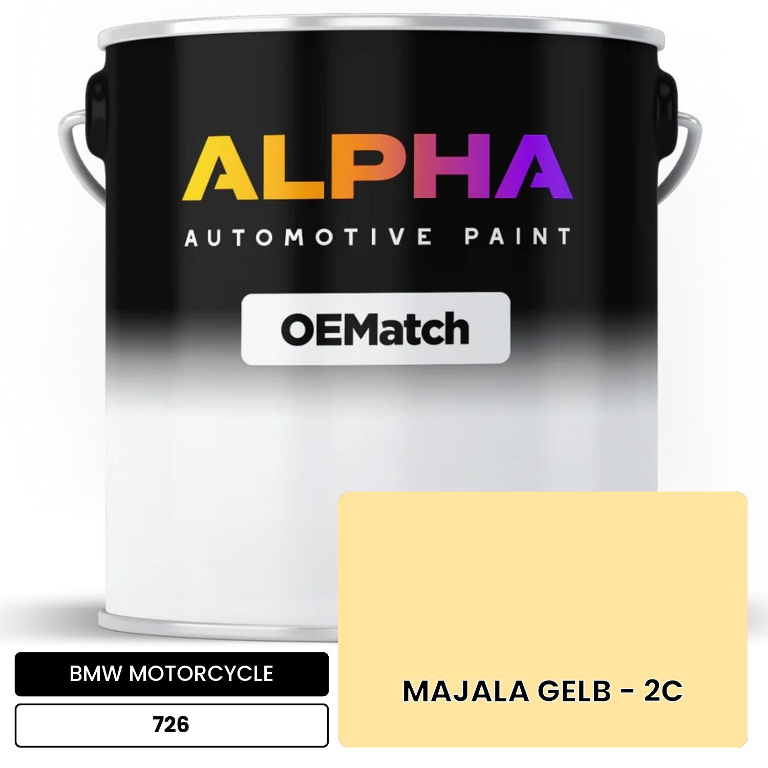 BMW MOTORCYCLE MAJALA GELB - 2C 726 OEMatch Basecoat