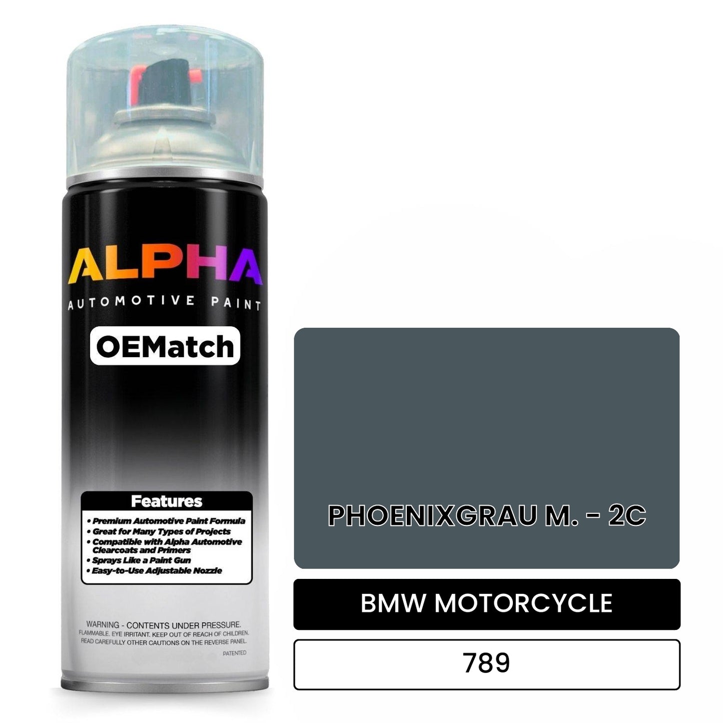 BMW MOTORCYCLE PHOENIXGRAU M. - 2C 789 OEMatch Spraycan