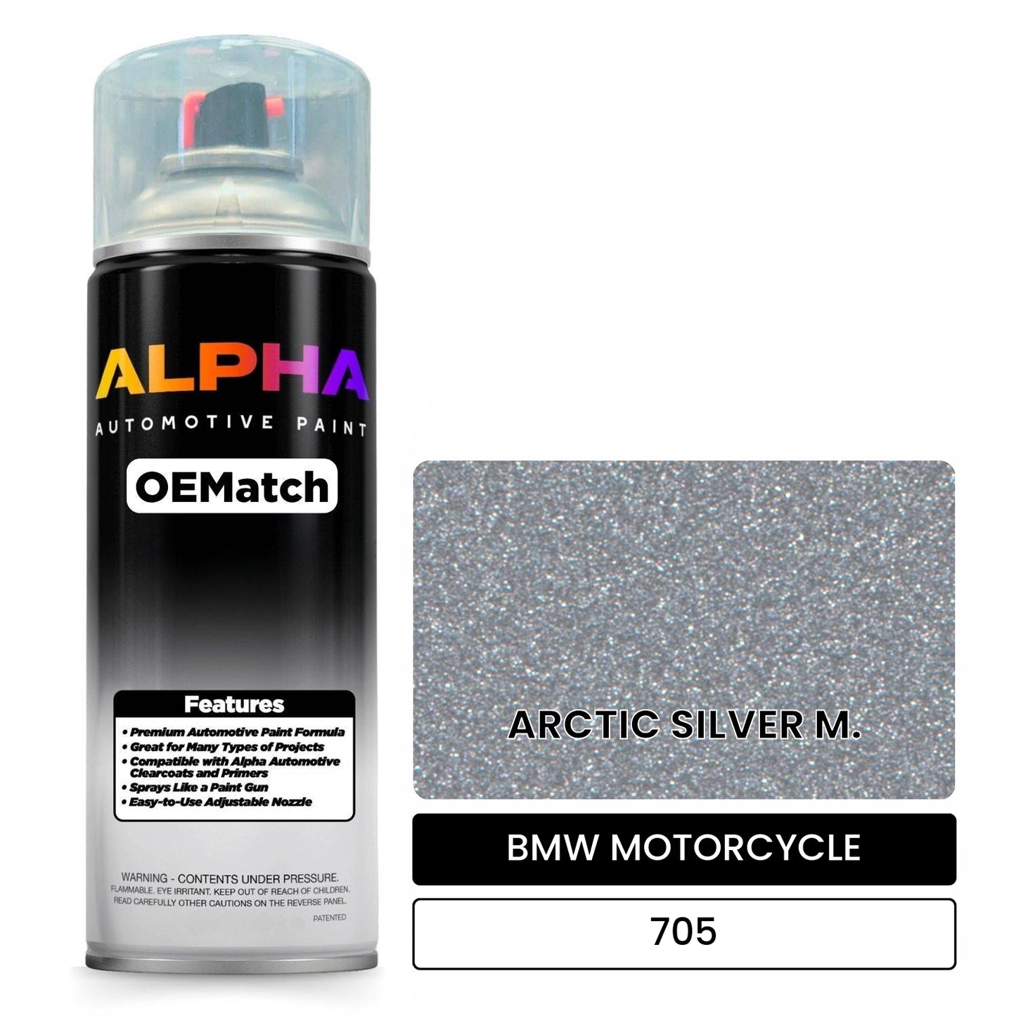 BMW MOTORCYCLE ARCTIC SILVER M. 705 OEMatch Spraycan