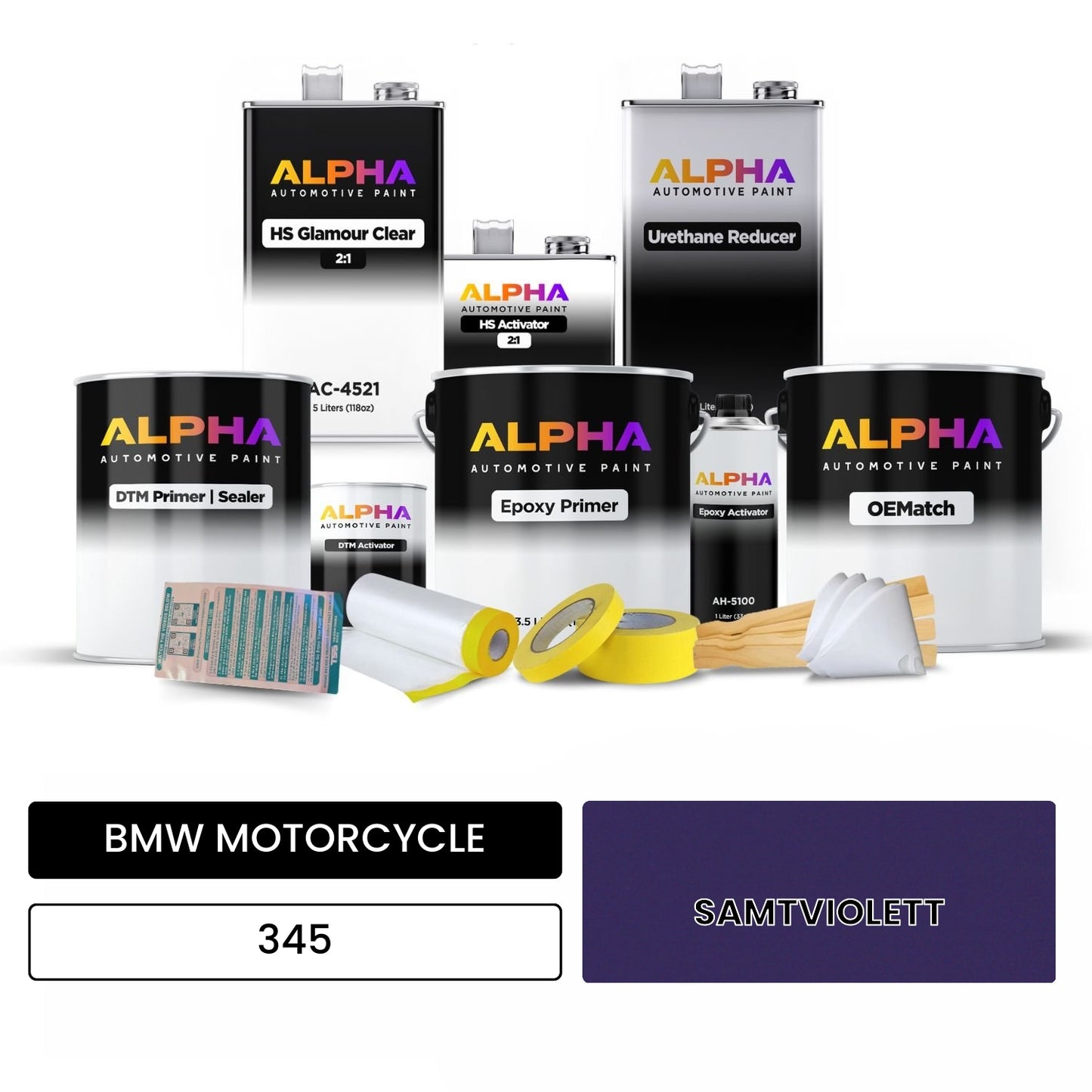 BMW MOTORCYCLE SAMTVIOLETT 345 OEMatch Vehicle Paint Kit