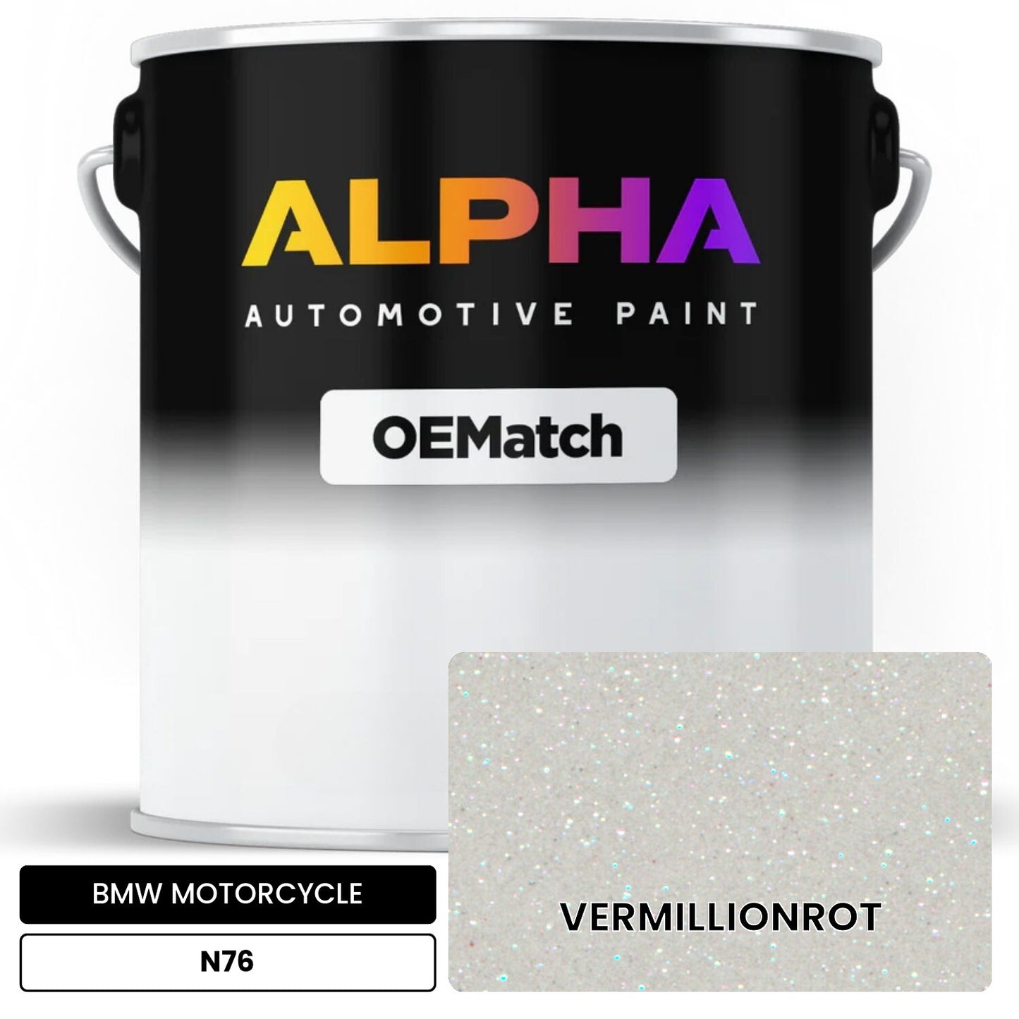 BMW MOTORCYCLE VERMILLIONROT N76 OEMatch Basecoat
