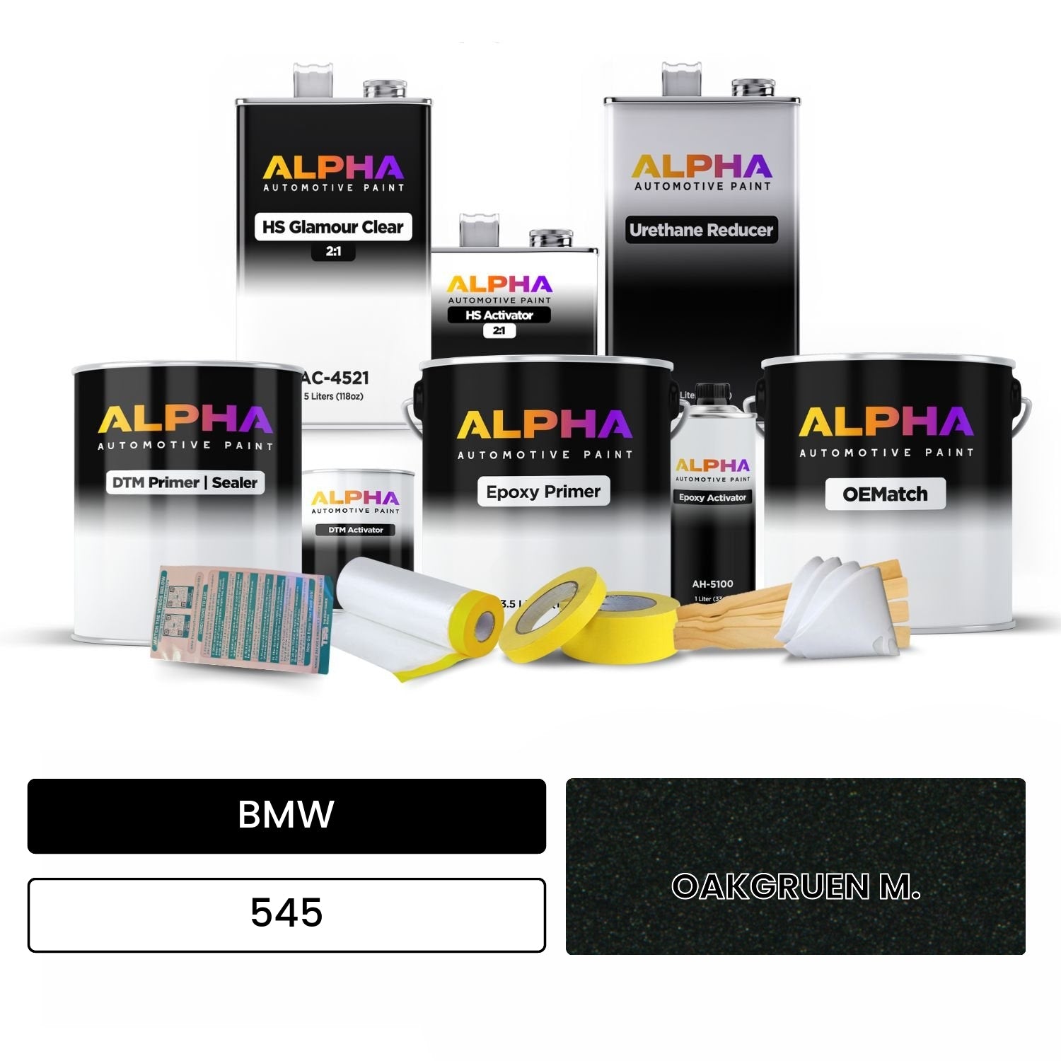 BMW OAKGRUEN M. 545 OEMatch Vehicle Paint Kit
