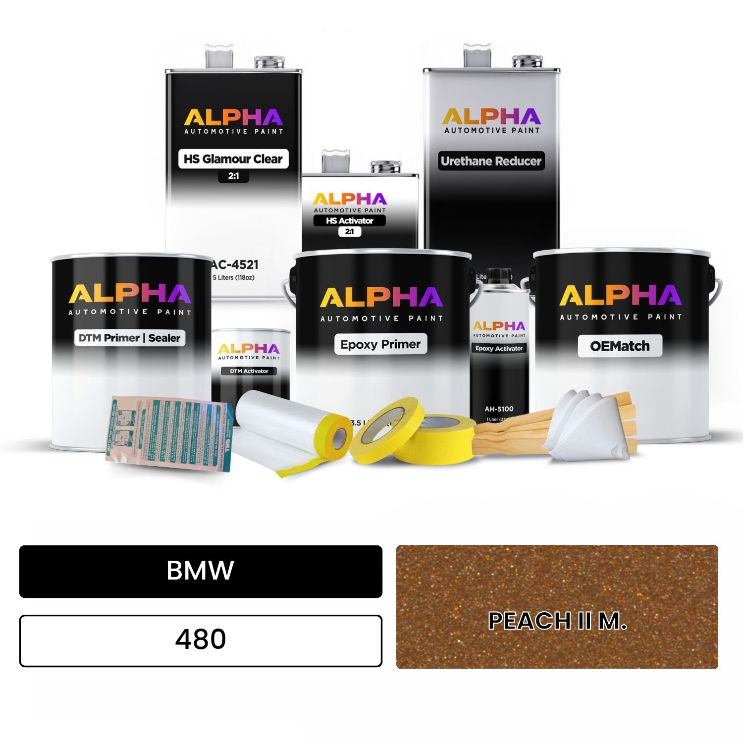 BMW PEACH II M. 480 OEMatch Vehicle Paint Kit