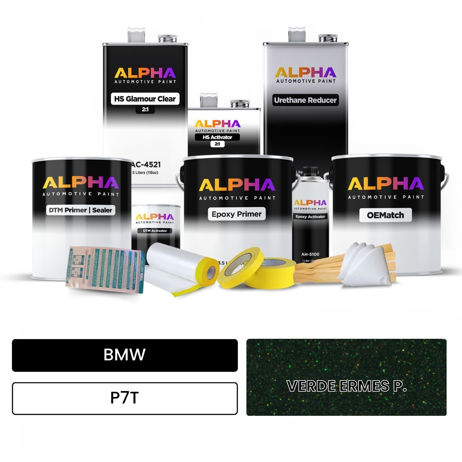 BMW VERDE ERMES P. P7T OEMatch Vehicle Paint Kit