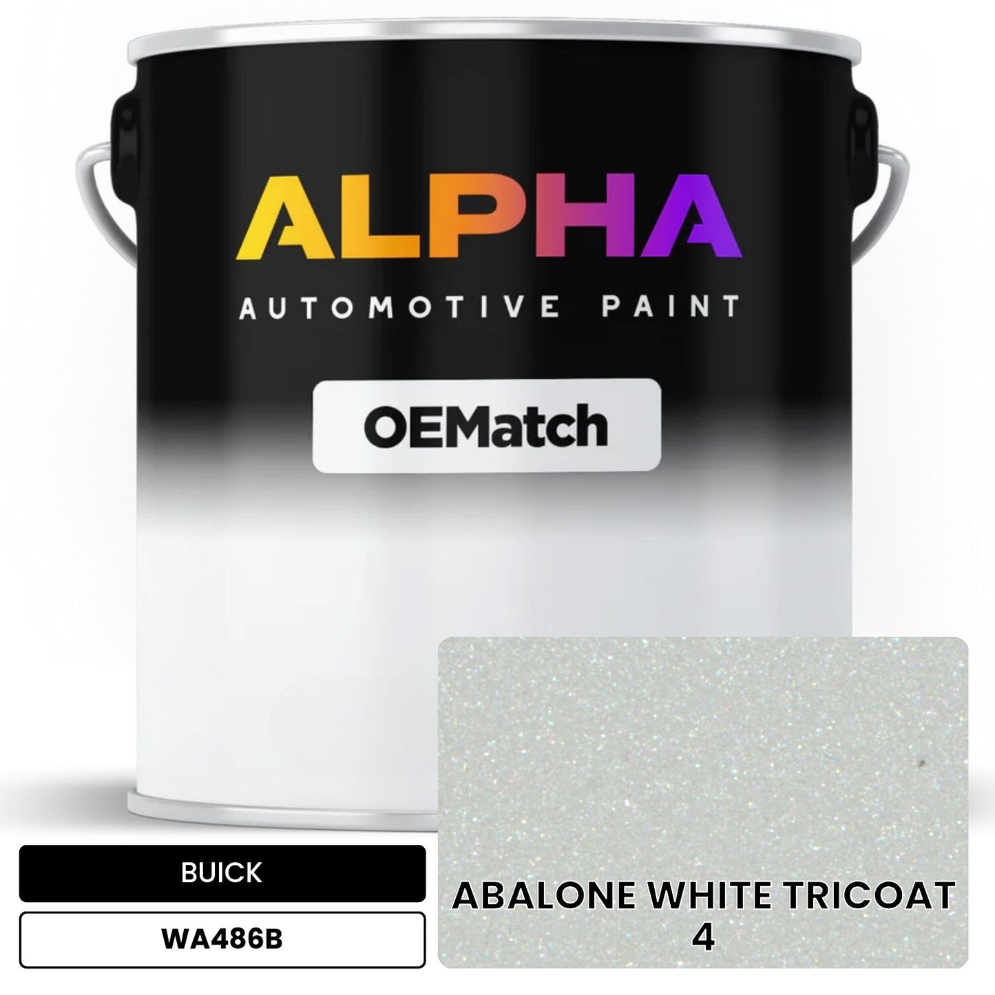 BUICK ABALONE WHITE TRICOAT 4 WA486B OEMatch Basecoat