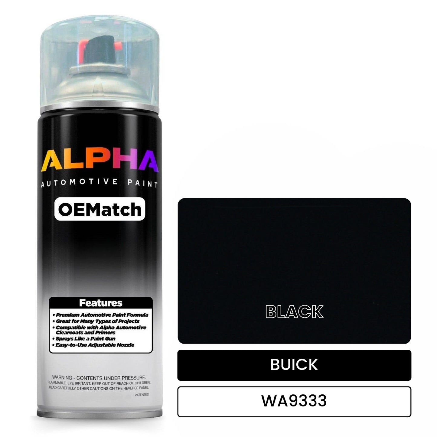BUICK BLACK WA9333 OEMatch Spraycan