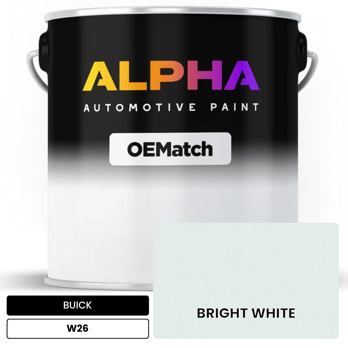 BUICK BRIGHT WHITE W26 OEMatch Basecoat