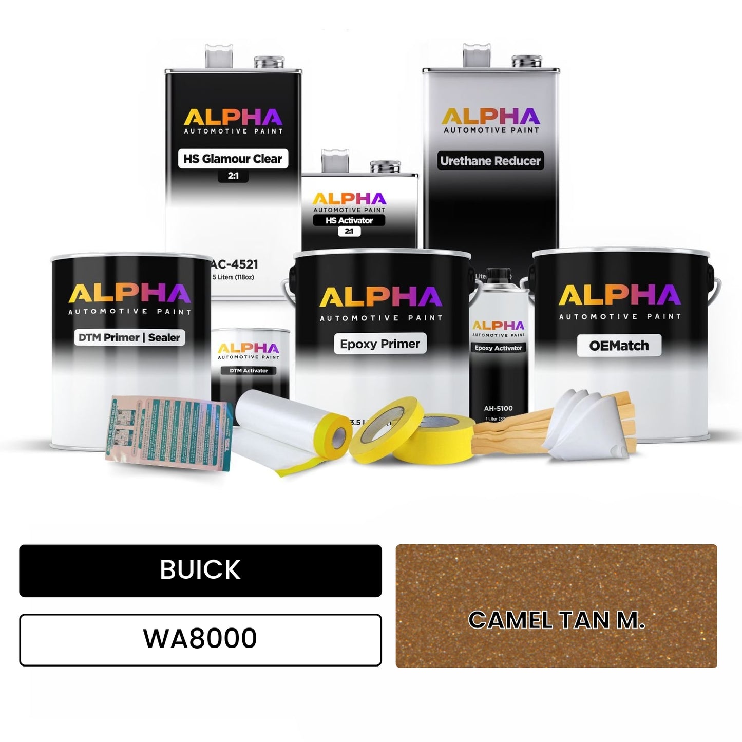 BUICK CAMEL TAN M. WA8000 OEMatch Vehicle Paint Kit
