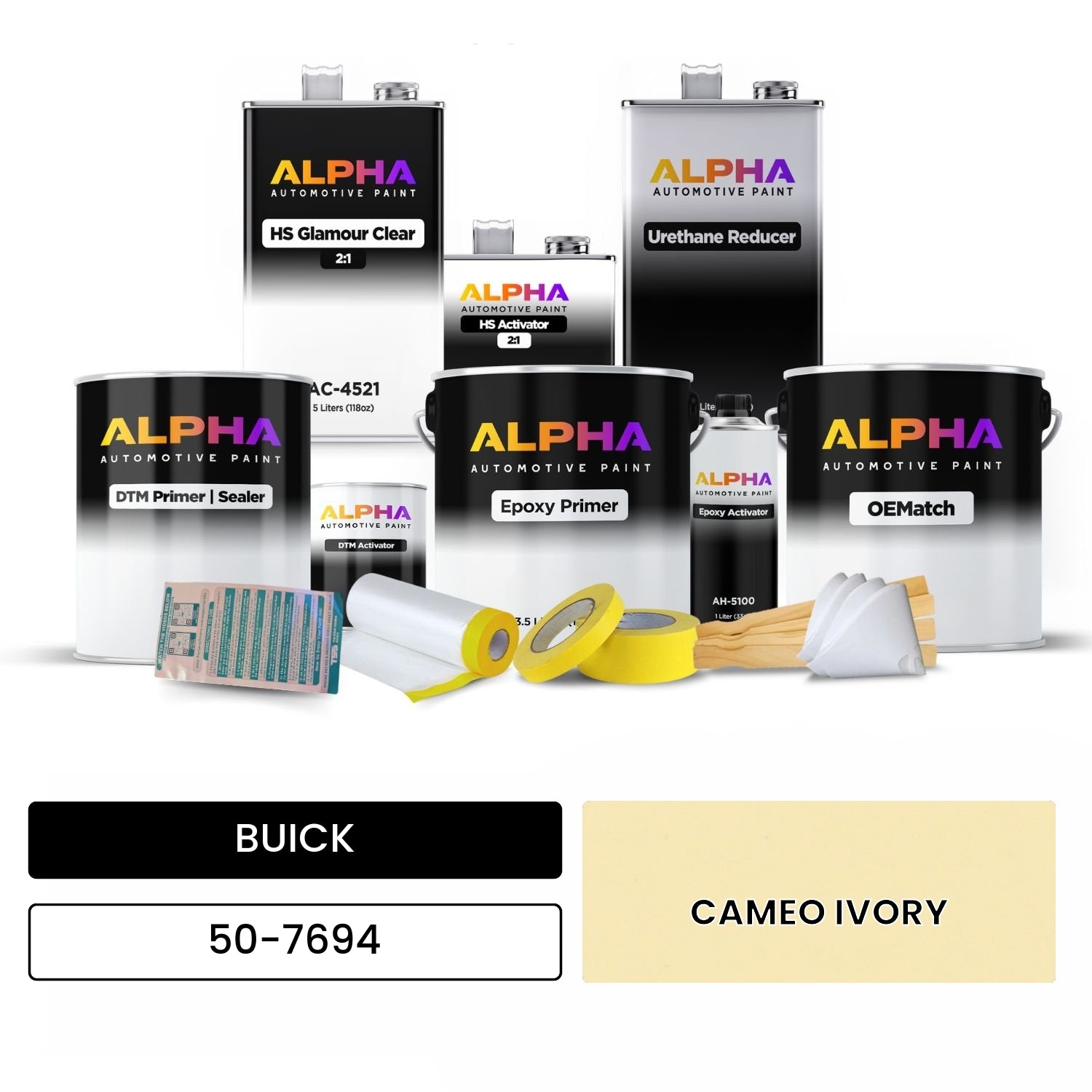 BUICK CAMEO IVORY 50-7694 OEMatch Vehicle Paint Kit