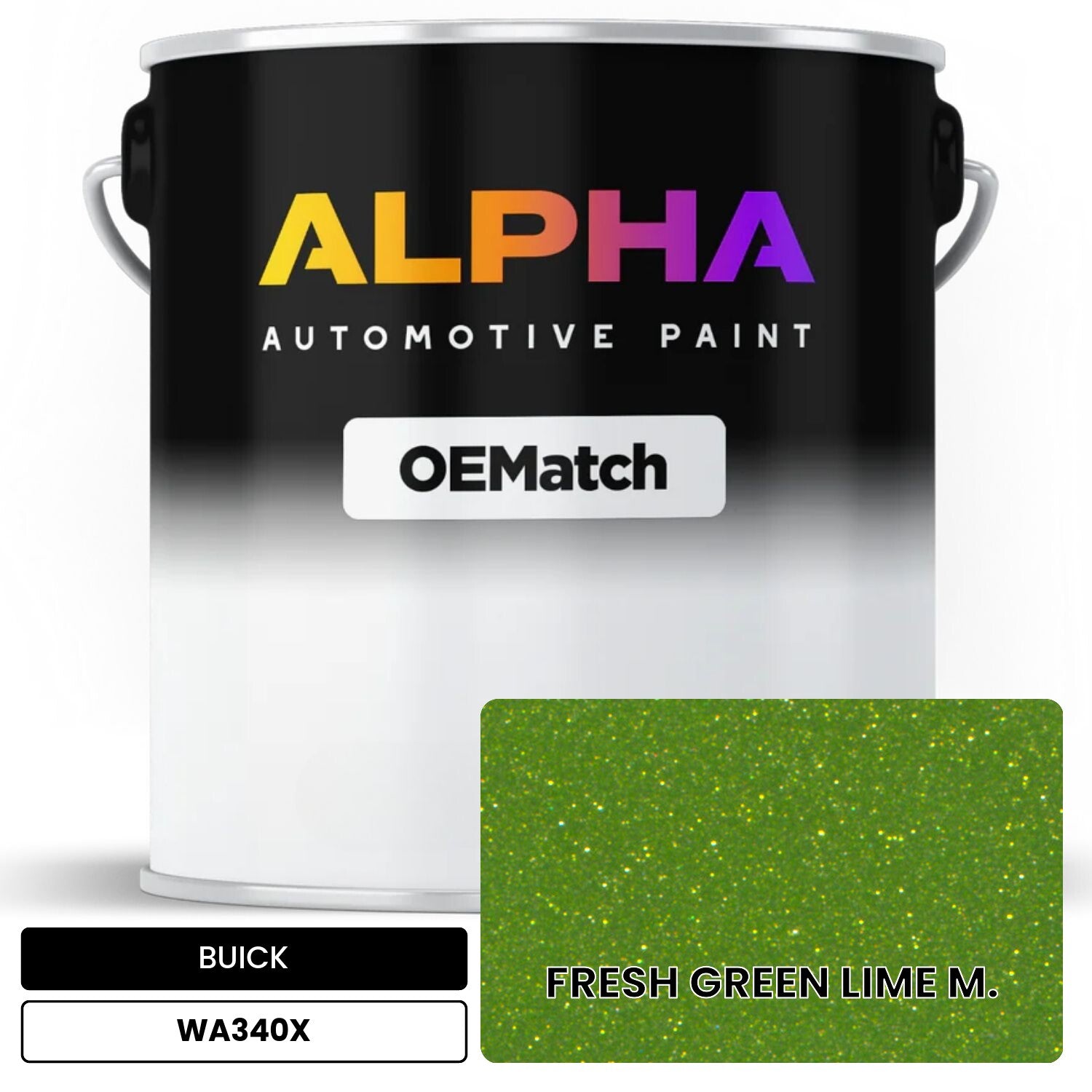 BUICK FRESH GREEN LIME M. WA340X OEMatch Basecoat