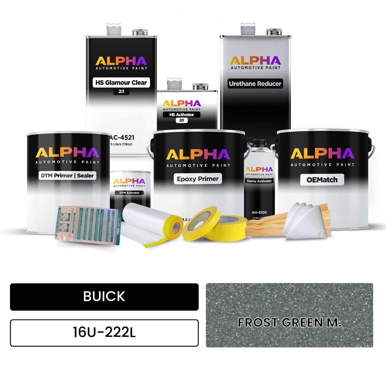 BUICK FROST GREEN M. 16U-222L OEMatch Vehicle Paint Kit