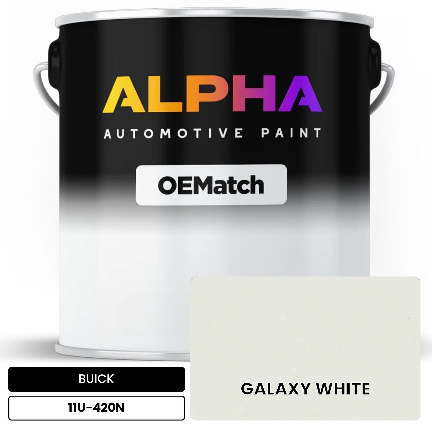 BUICK GALAXY WHITE 11U-420N OEMatch Basecoat
