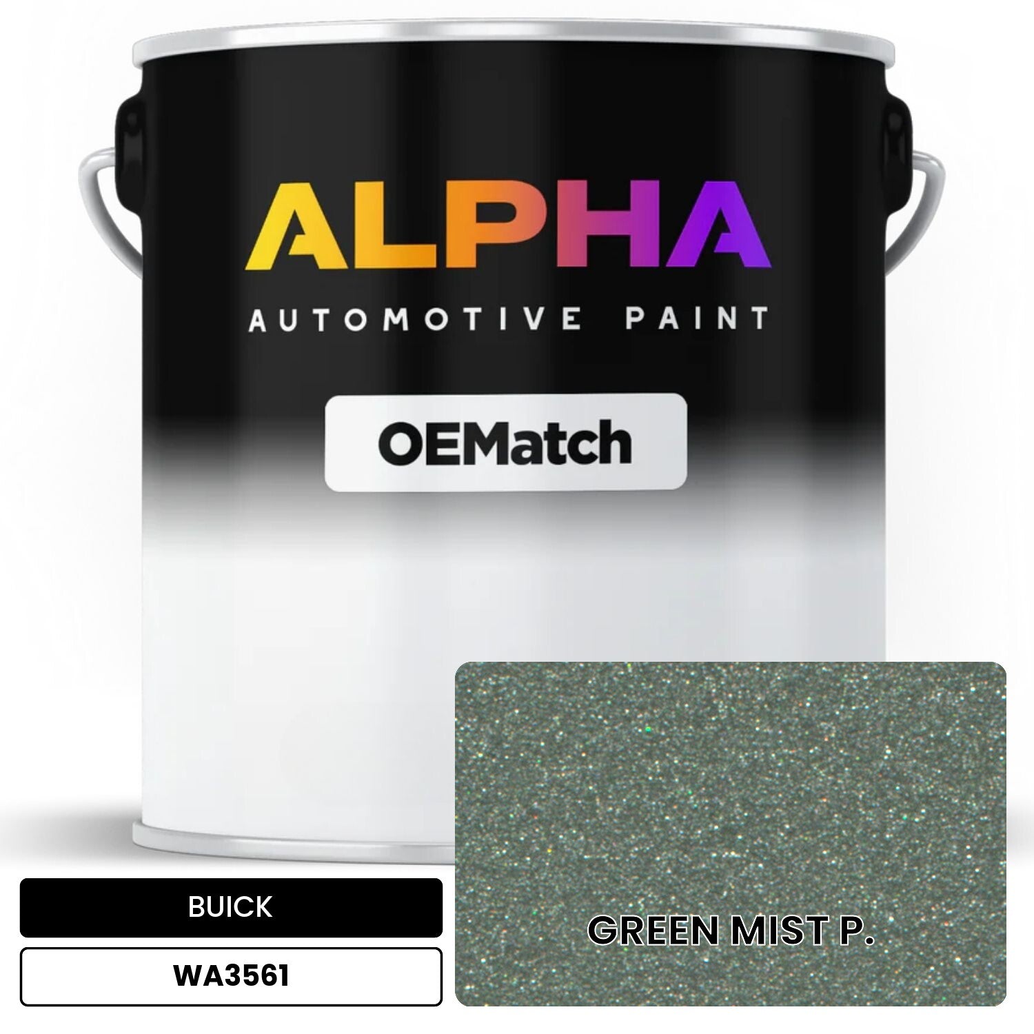 BUICK GREEN MIST P. WA3561 OEMatch Basecoat
