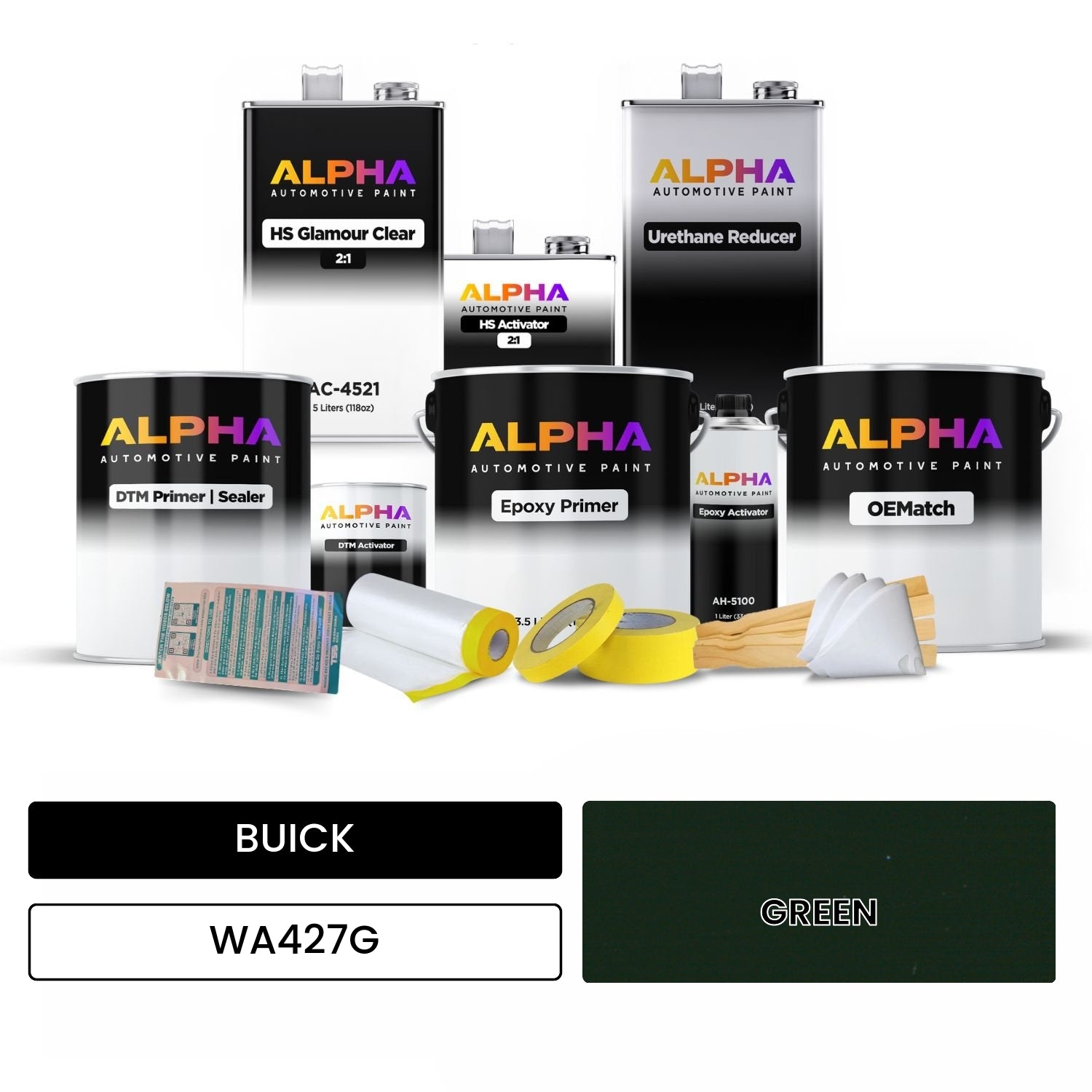 BUICK GREEN WA427G OEMatch Vehicle Paint Kit