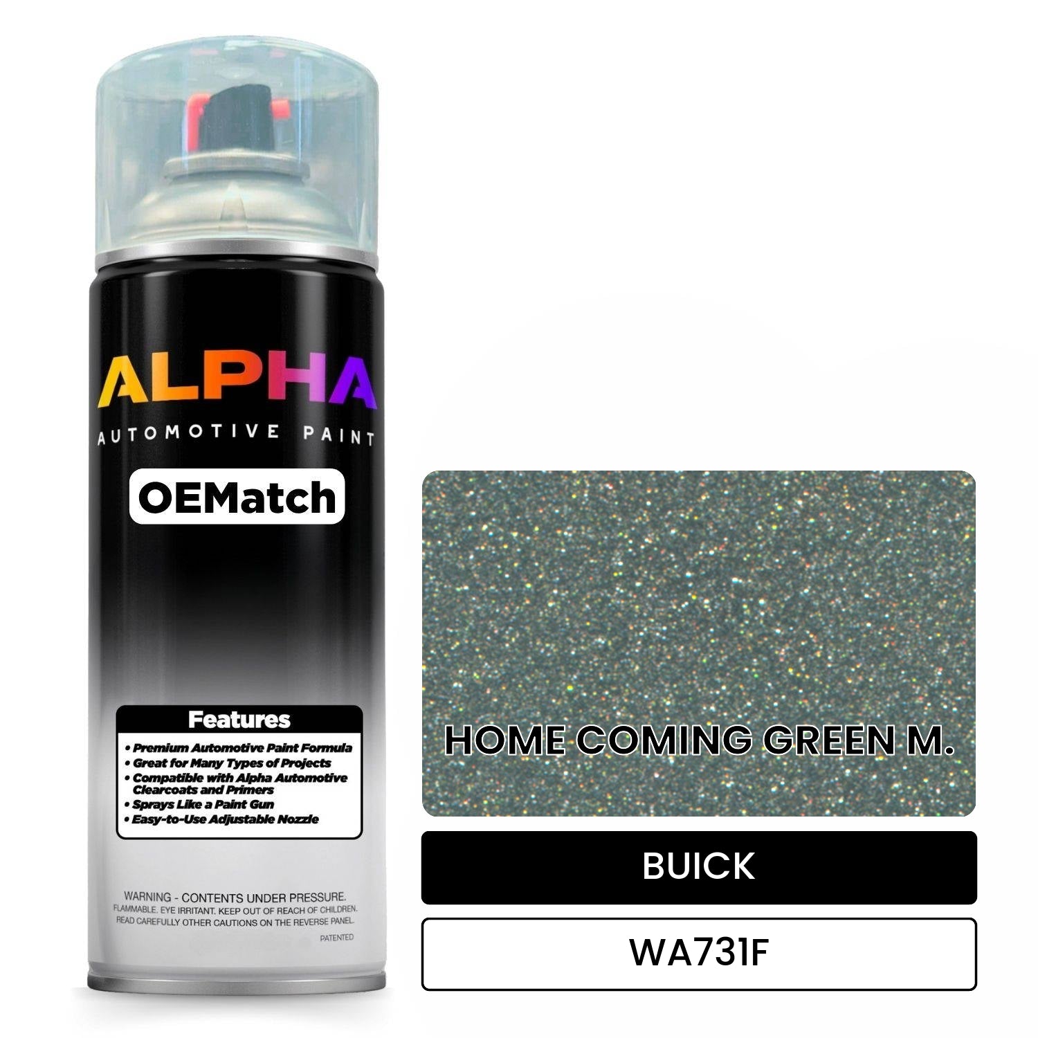 BUICK HOME COMING GREEN M. WA731F OEMatch Spraycan