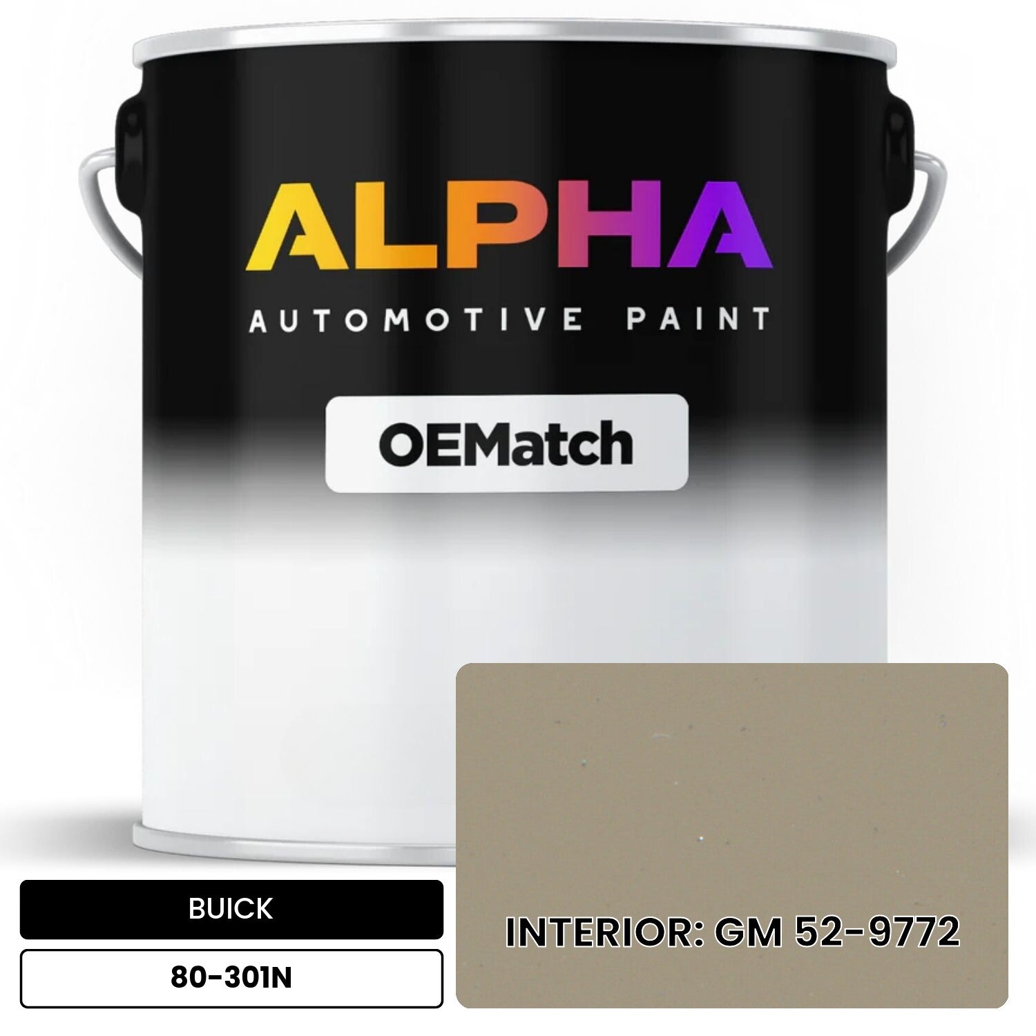 BUICK INTERIOR: GM 52-9772 80-301N OEMatch Basecoat
