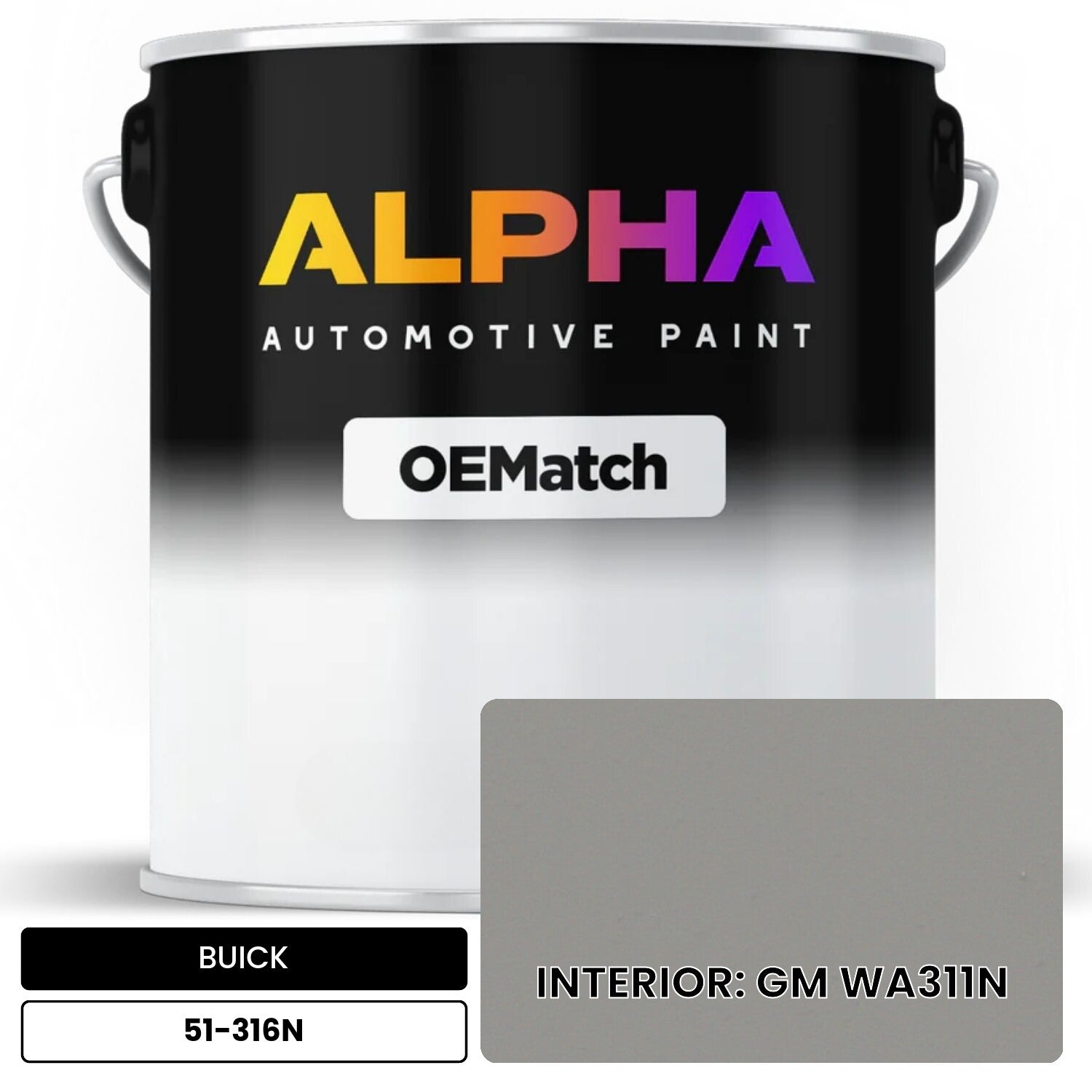 BUICK INTERIOR: GM WA311N 51-316N OEMatch Basecoat