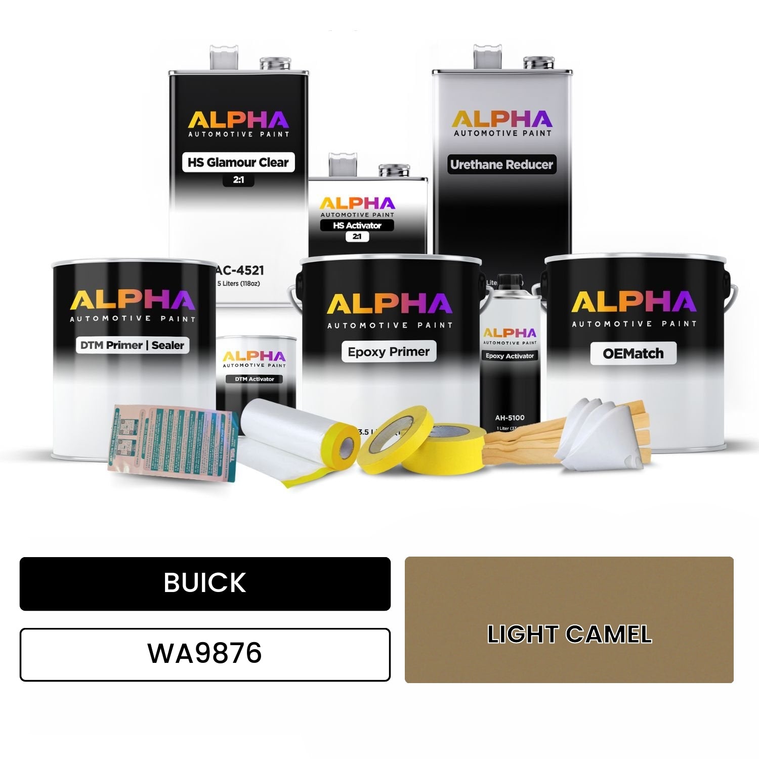 BUICK LIGHT CAMEL WA9876 OEMatch Vehicle Paint Kit